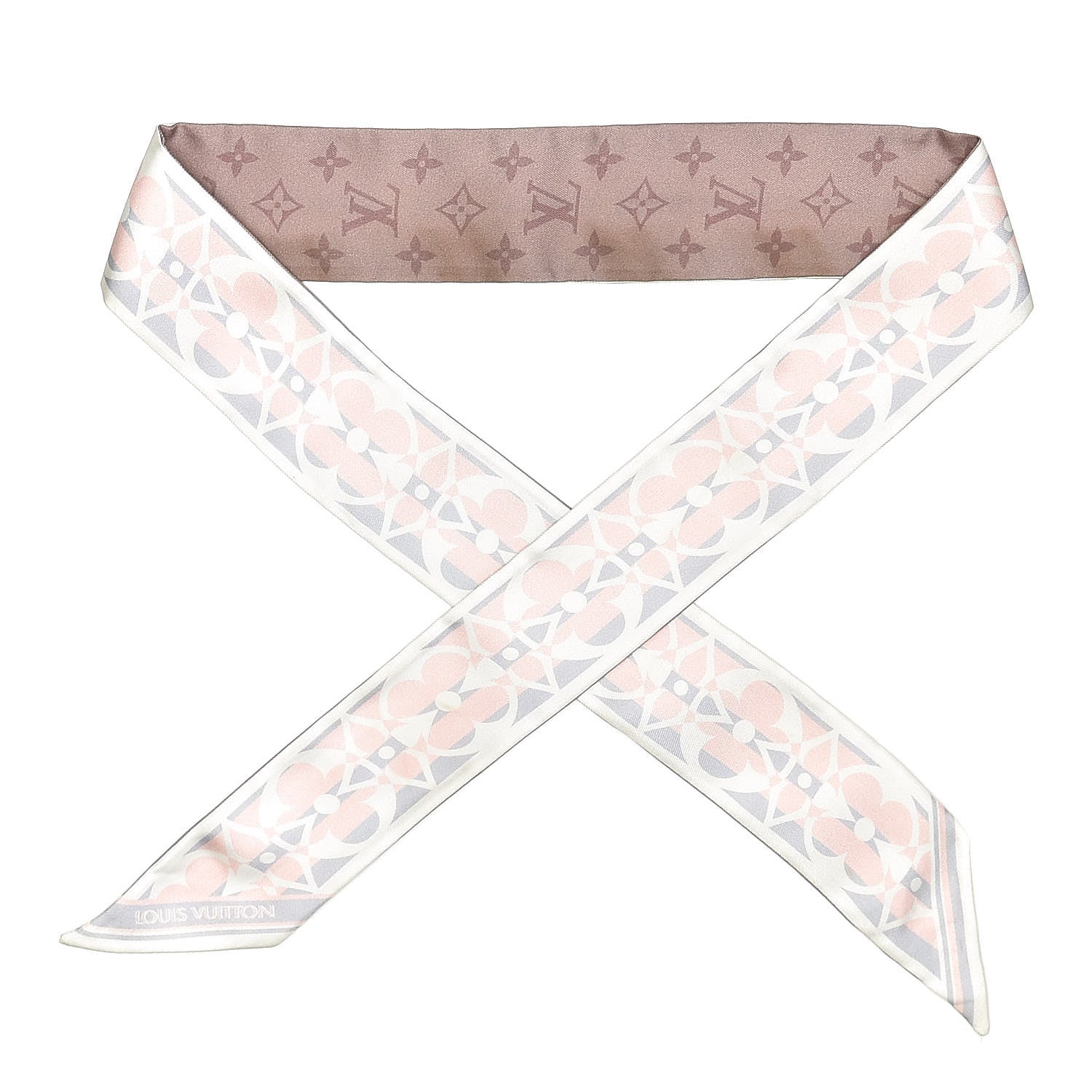 Louis Vuitton Silk Monogram Flower Ink BB Bandeau Light Pink 1 of 7
