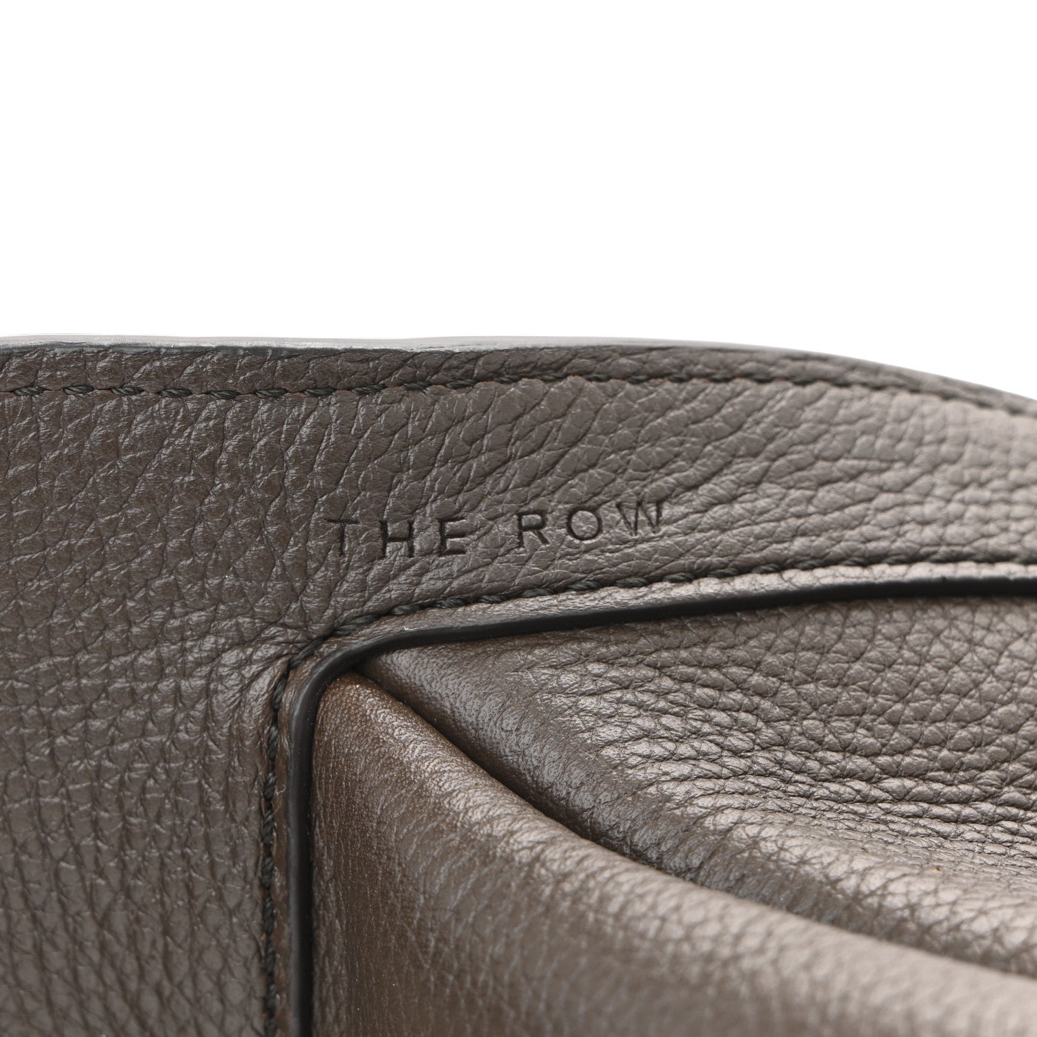 The Row Grained Calfskin Large Slouchy Banana Bag Brunette 6 of 9