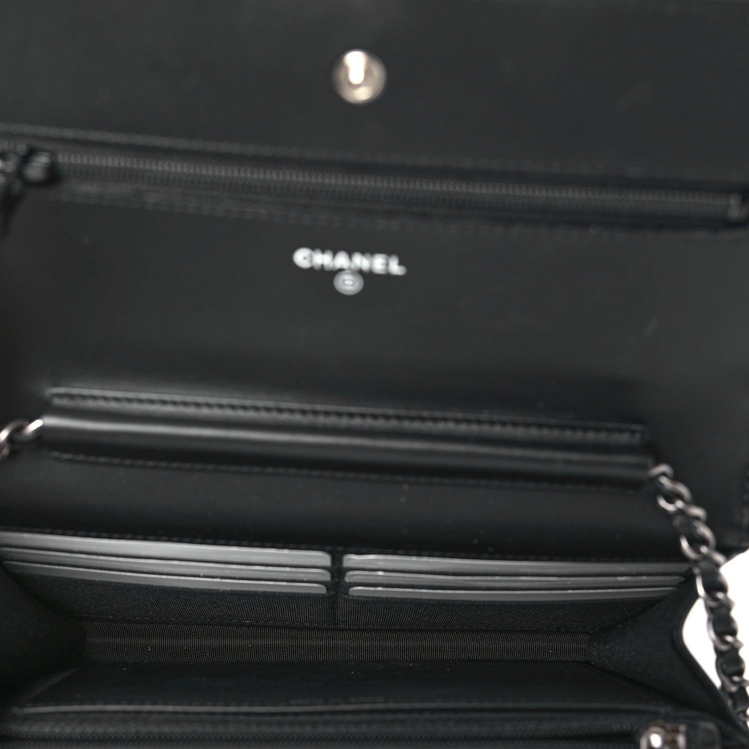Chanel Aged Calfskin Quilted Lucky Charms 2.55 Reissue Wallet On Chain WOC Black 5 of 11