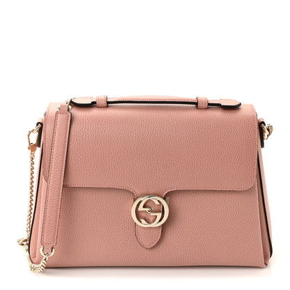 Gucci Dollar Calfskin Interlocking G Top Handle Shoulder Bag Soft Pink 1 of 9