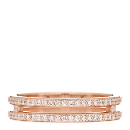 Hermes 18K Rose Gold Diamond Ariane Wedding Band Ring 48 4.5 3 of 5