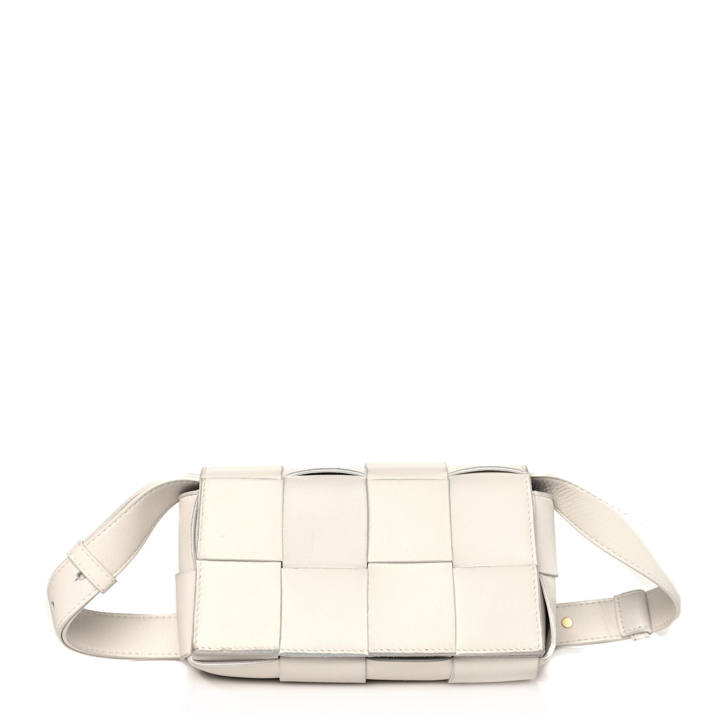 Nappa Maxi Intreccio The Belt Cassette Bag White
