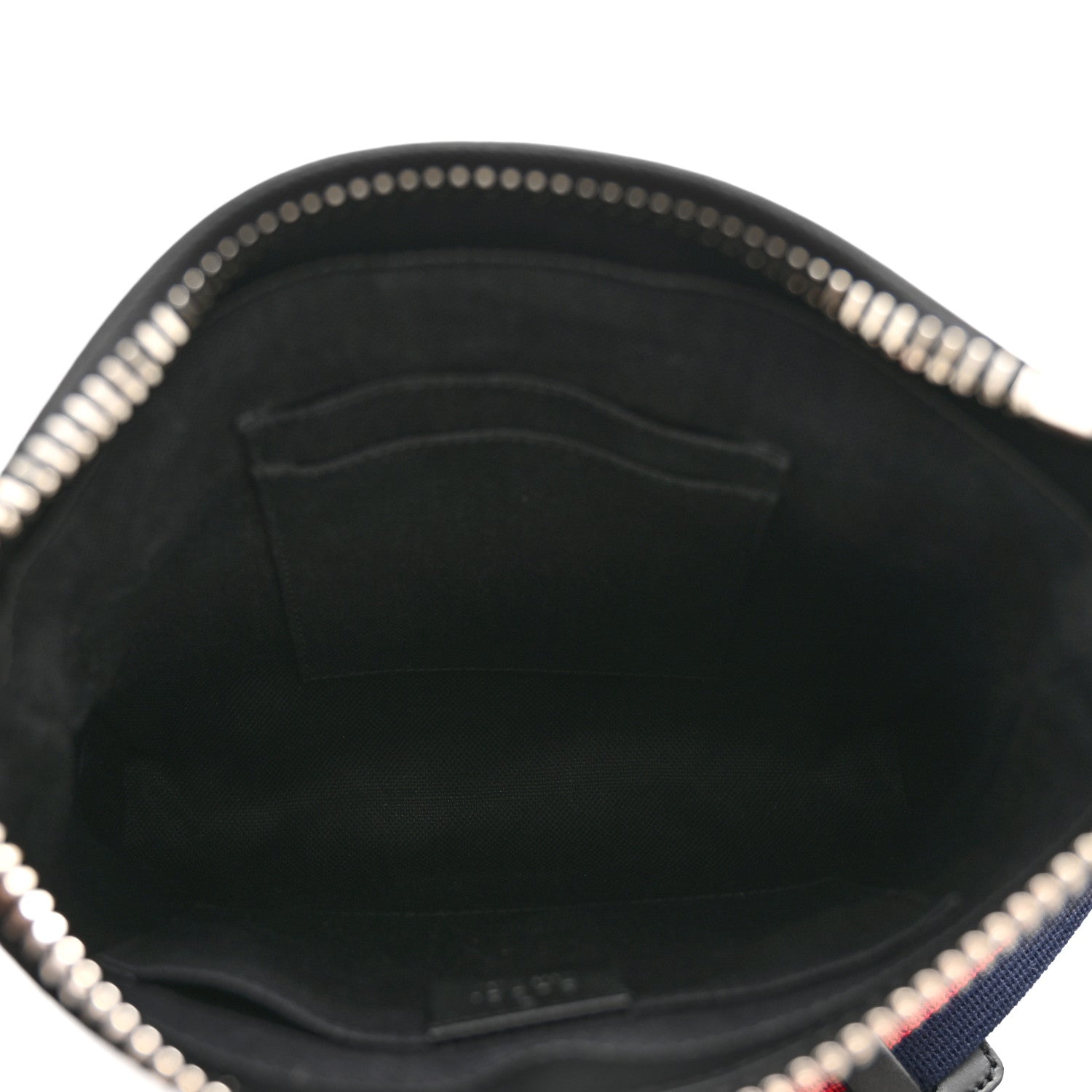 Gucci GG Supreme Monogram Web Small Flat Messenger Bag Black Grey 5 of 13