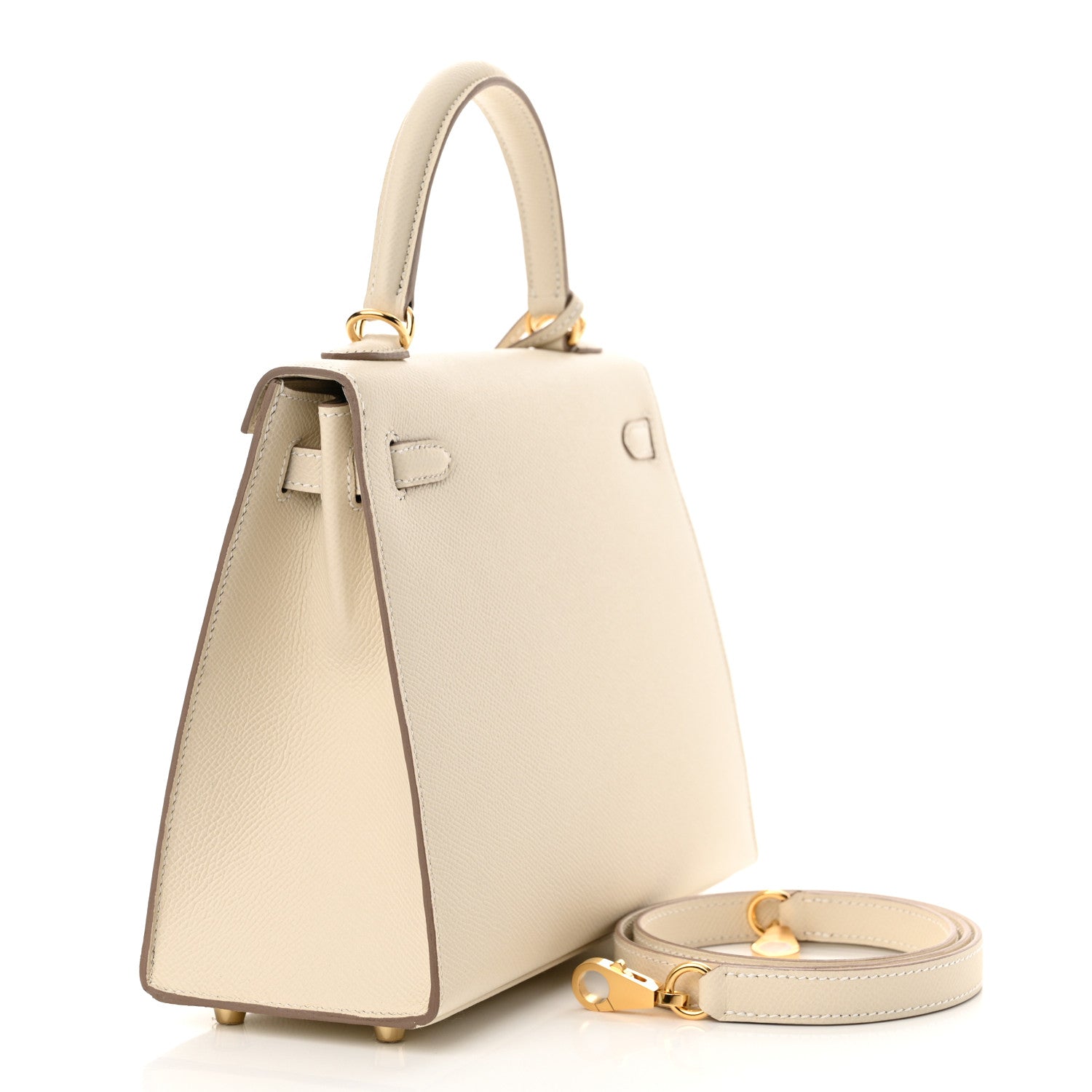 Hermes Epsom Kelly Sellier 25 Craie 3 of 11