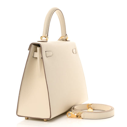 Hermes Epsom Kelly Sellier 25 Craie 3 of 11
