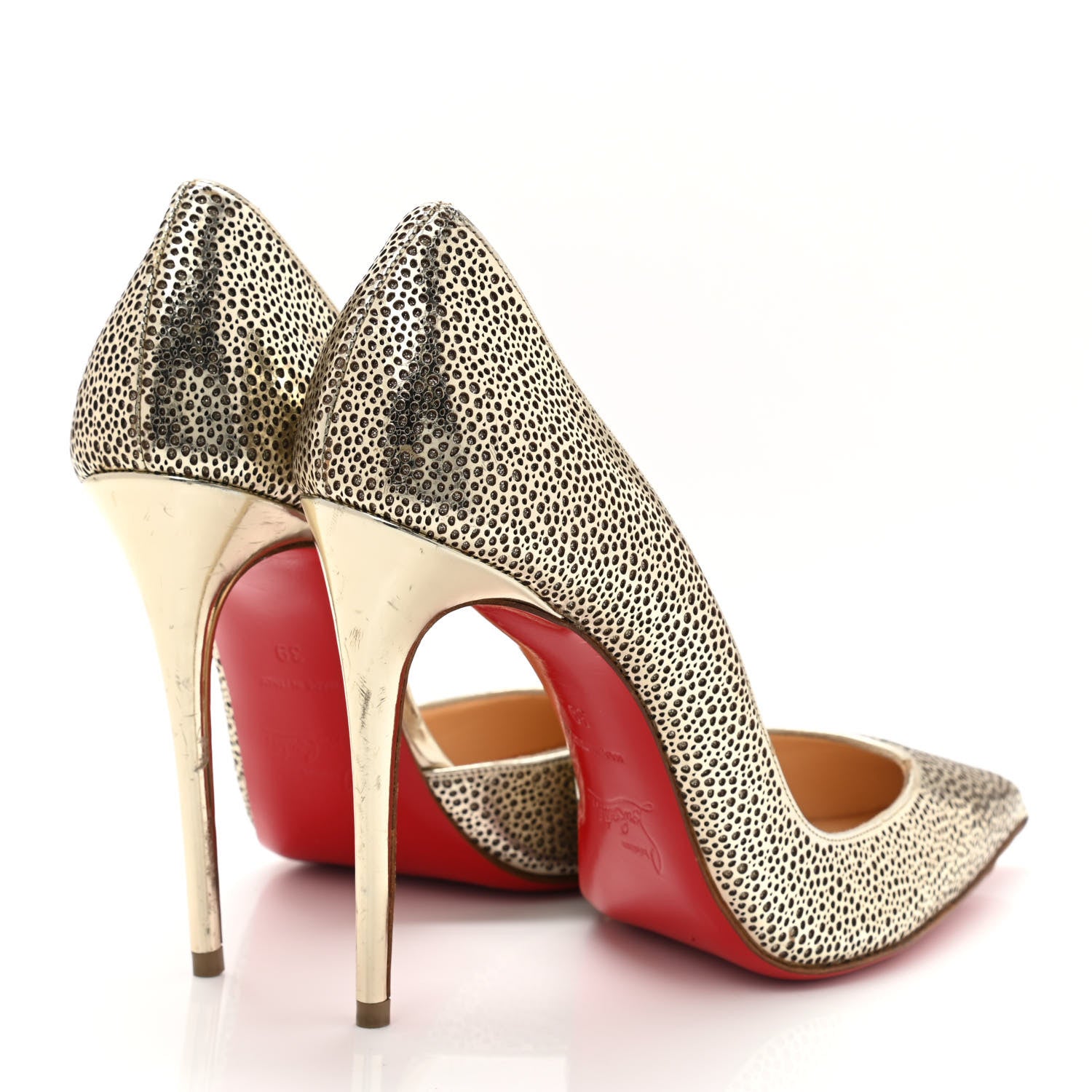Christian Louboutin Specchio Glitter Galupump 100 Pumps 39 Gold 4 of 11