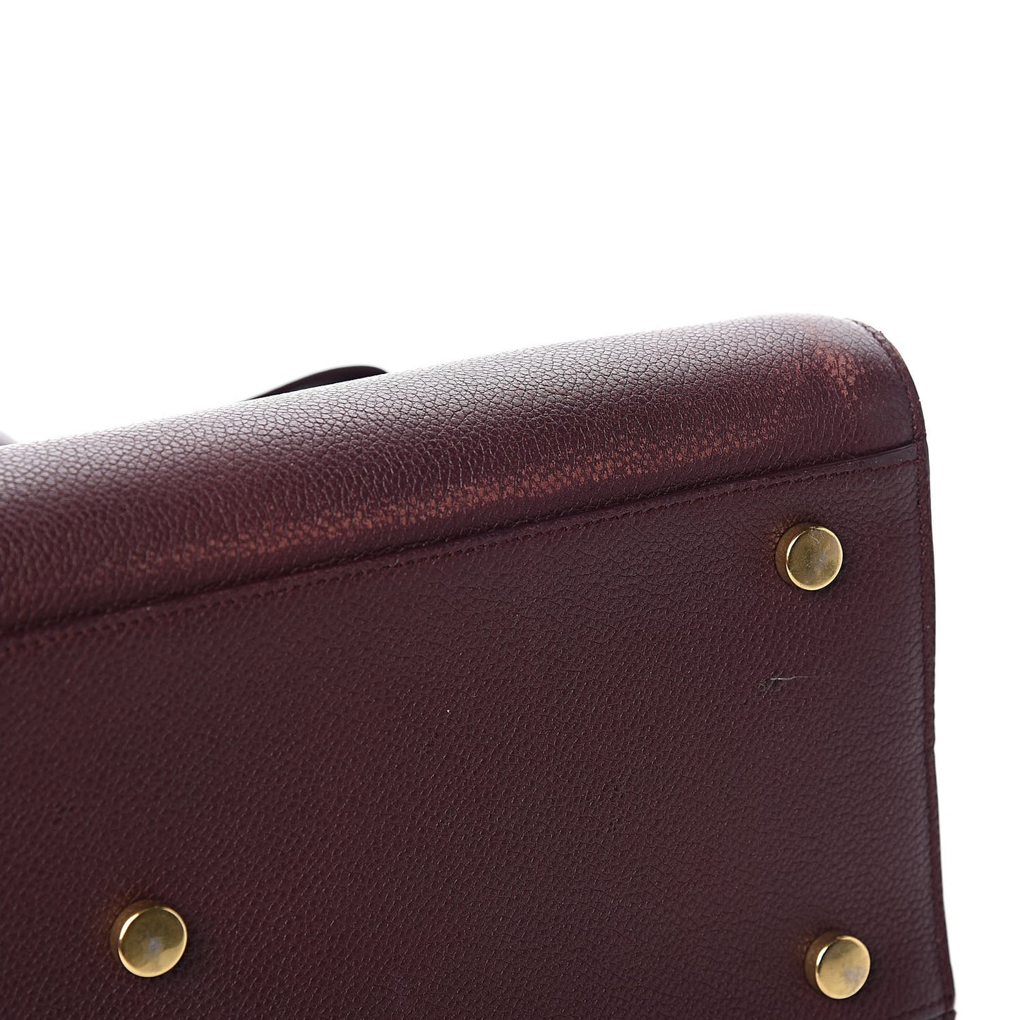 Grained Calfskin Small Classic Sac De Jour Bordeaux