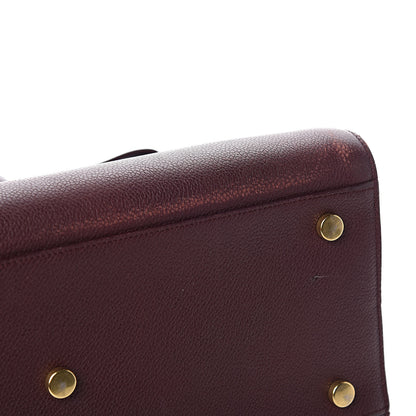 Saint Laurent Grained Calfskin Small Classic Sac De Jour Bordeaux 10 of 17