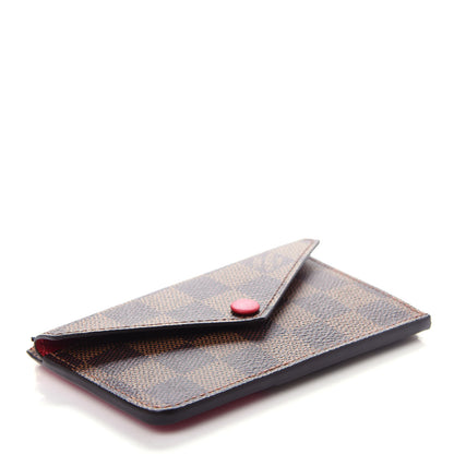 Louis Vuitton Damier Ebene Recto Verso Card Holder Red 4 of 8