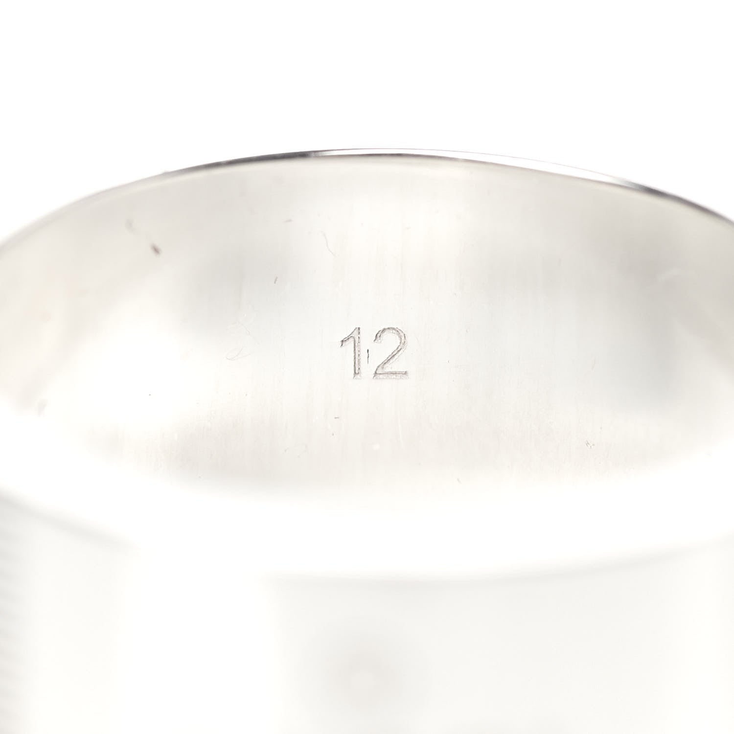Gucci Sterling Silver 8mm Signature Band Ring 52 6 4 of 6