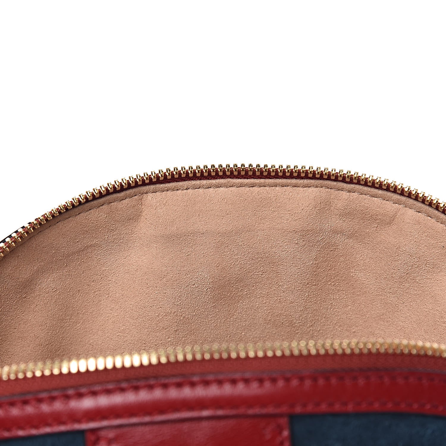 Gucci Suede Calfskin Web Small Ophidia Dome Shoulder Bag New Blue Romantic Cherry 8 of 11