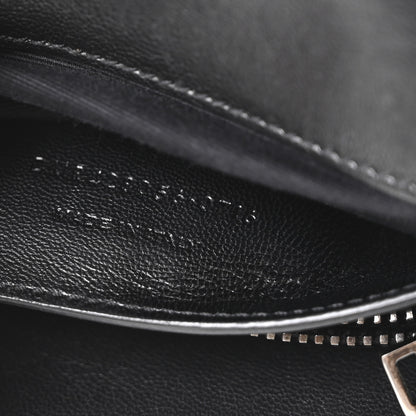 Saint Laurent Sheepskin Matelasse Chevron Monogram Medium College Bag Black 7 of 10