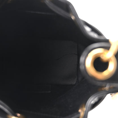 Saint Laurent Lambskin Carre Quilted Small Cassandre Bucket Bag Black 5 of 10