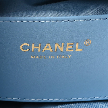 Chanel Washed Denim Quilted Medium Chanel 25 Handbag Blue 7 of 11