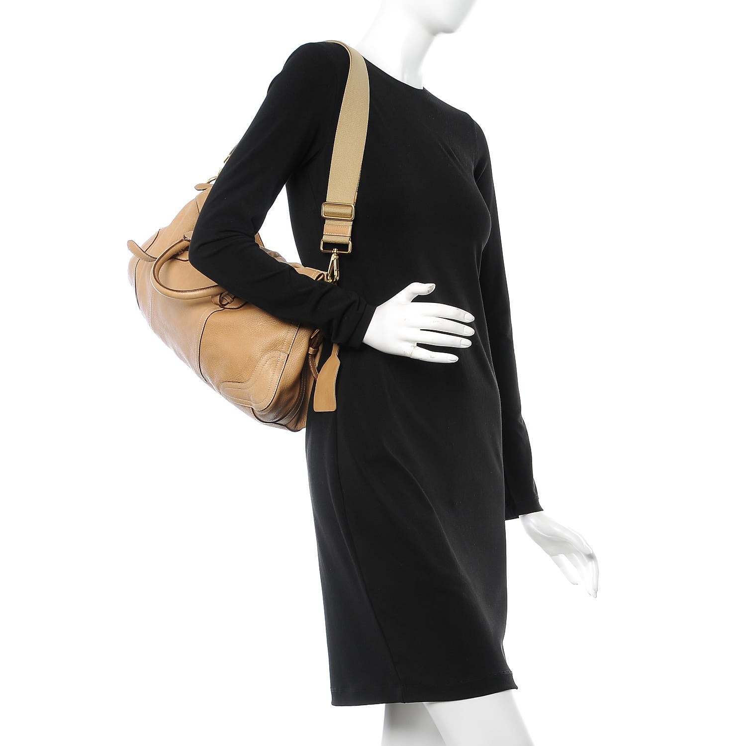 Prada Cervo Deerskin Shopping Satchel Naturale 3 of 16