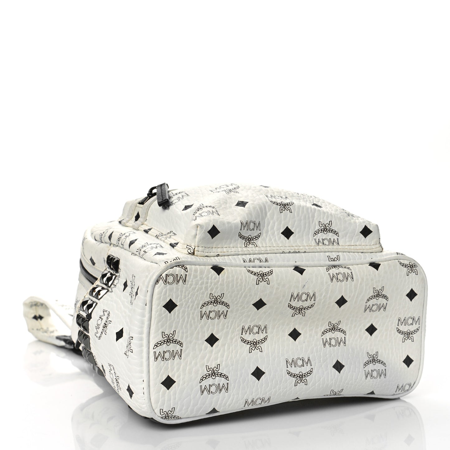 Visetos Small Side Stud Stark Backpack White