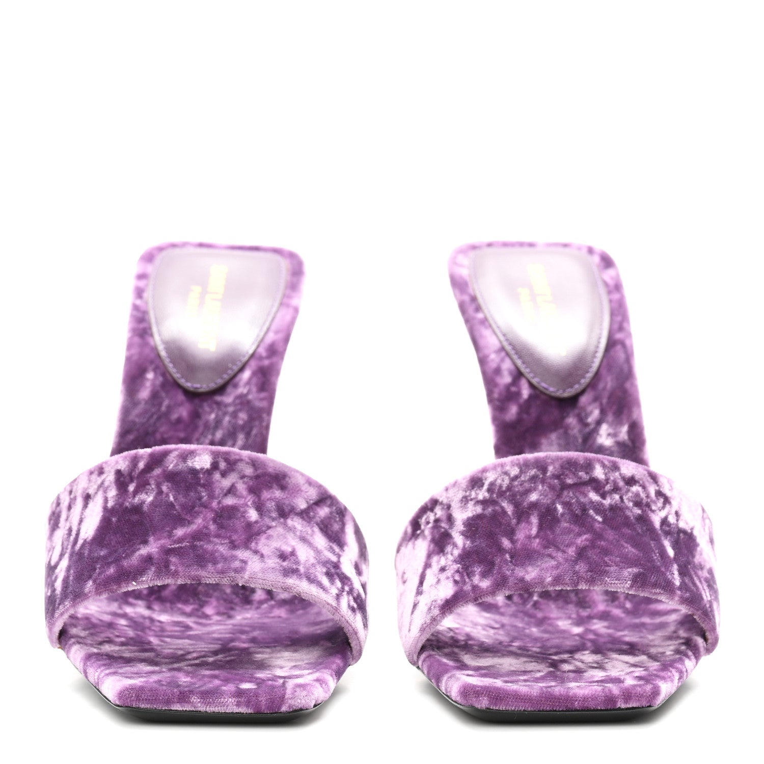 Saint Laurent Velvet Baliqua 105 Mule Sandals 36 Malva 3 of 10