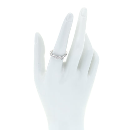 Cartier 18K White Gold Diamond Entrelaces Ring 57 8 2 of 7
