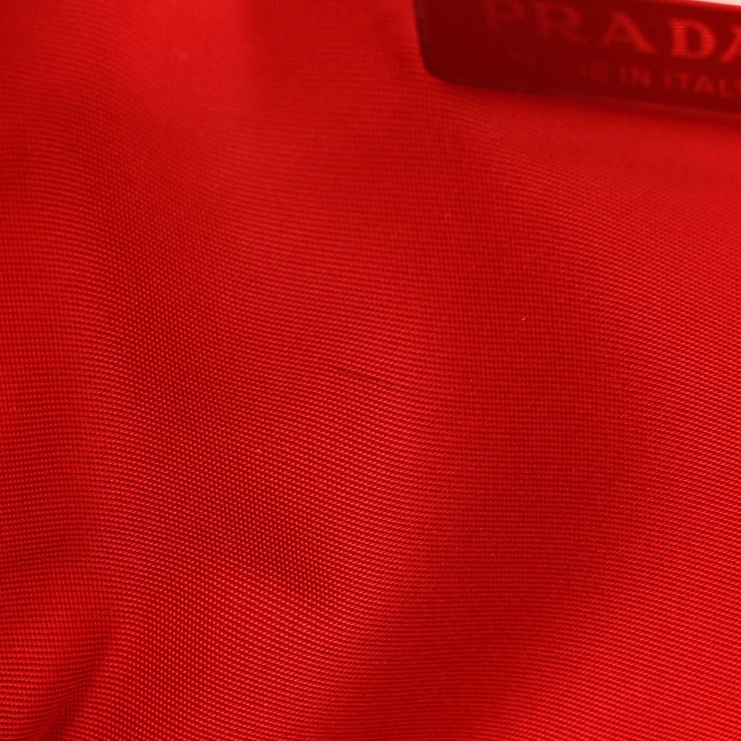 Prada Nylon Saffiano Belt Bag Black Red 10 of 10