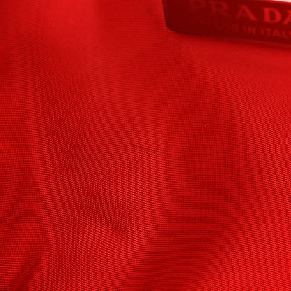 Prada Nylon Saffiano Belt Bag Black Red 10 of 10