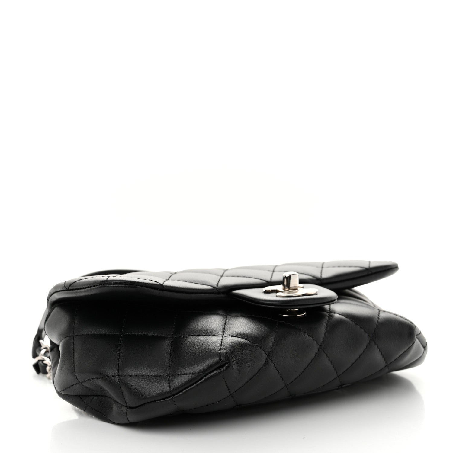 Chanel Calfskin Quilted CC Uniform Flap Belt Bag Black 4 of 11