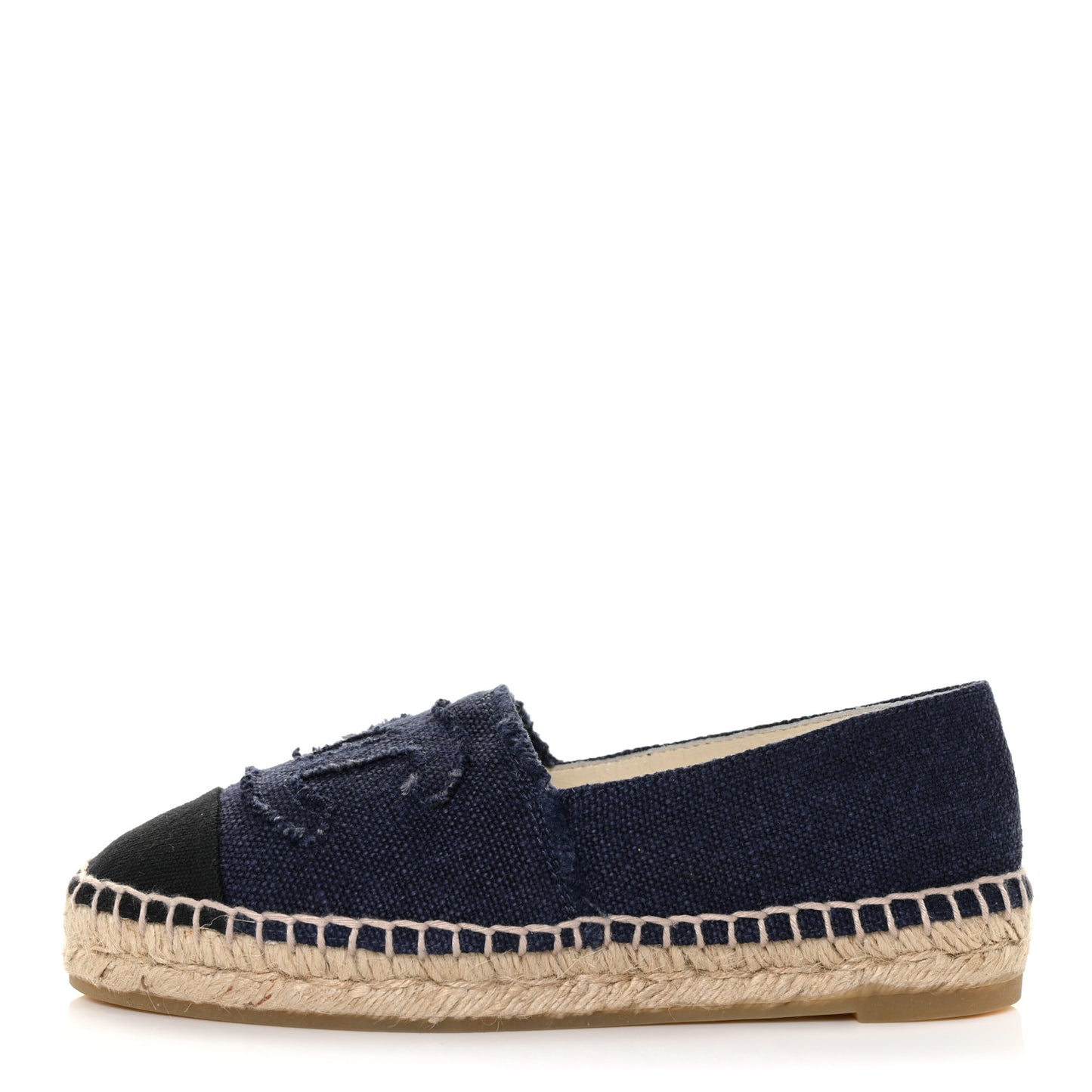 Denim Toile CC Espadrilles 35 Navy Black