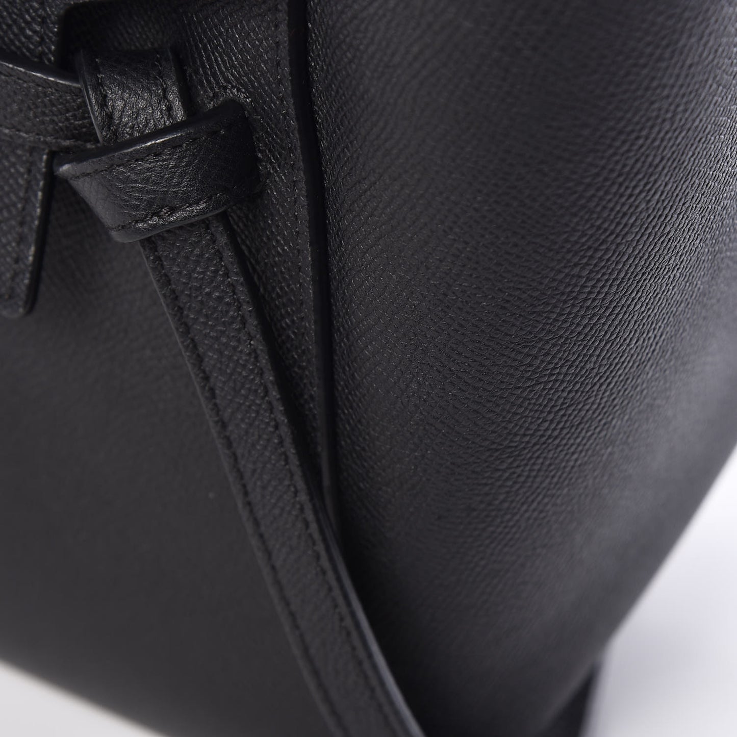 Grained Calfskin Mini Belt Bag Black