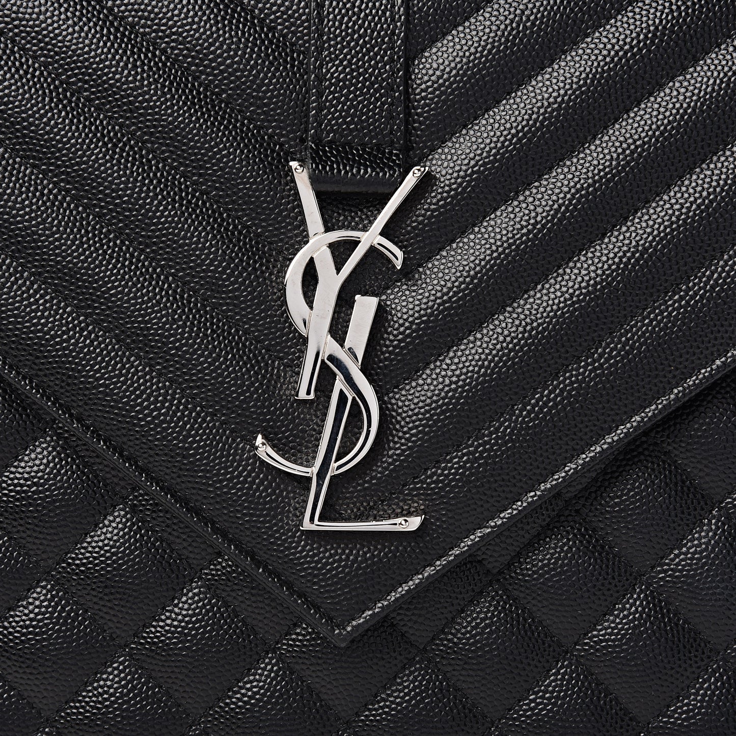 Grain De Poudre Large Tri-Quilt Monogram Satchel Black