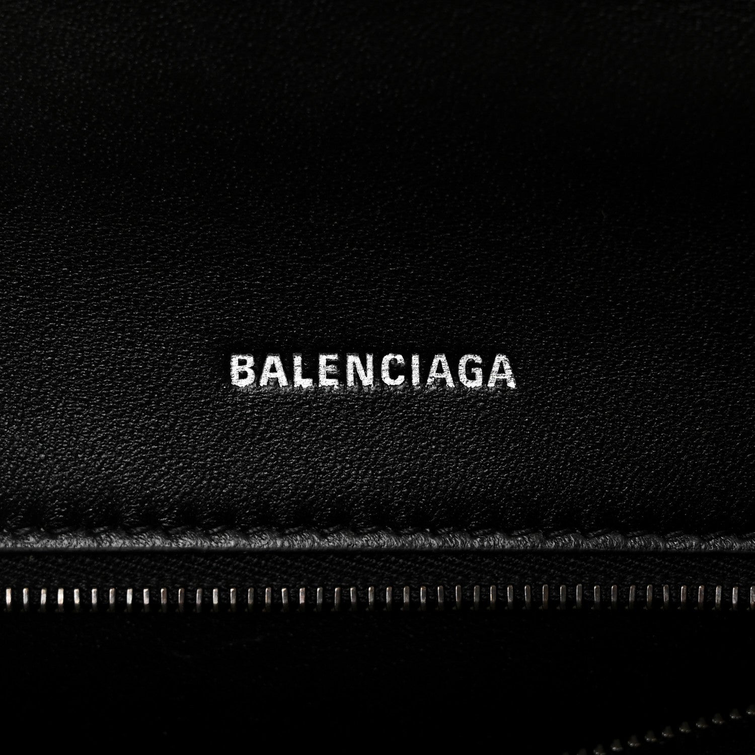 Balenciaga Shiny Calfskin Monochrome Crocodile Embossed Small Hourglass Top Handle Bag Black 6 of 10