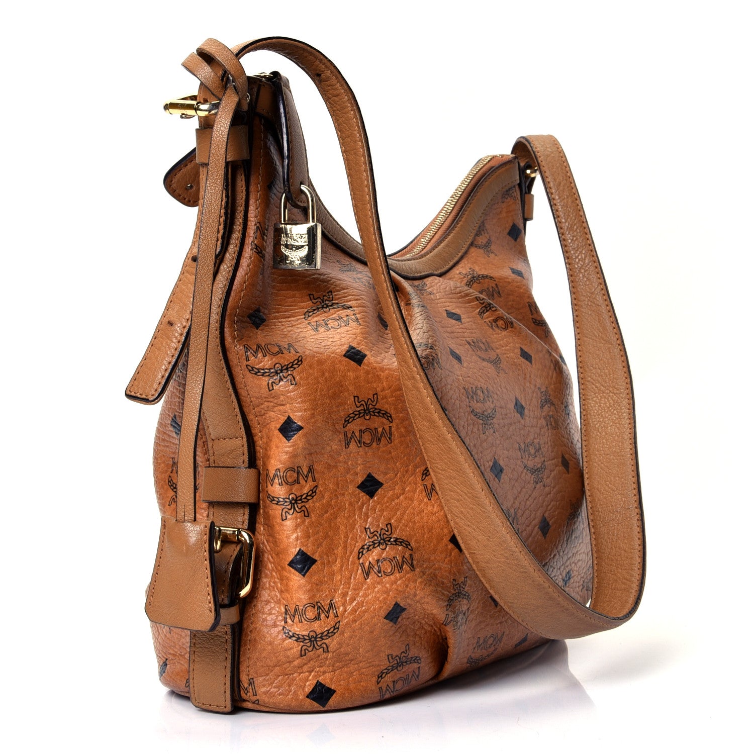 MCM Visetos Hobo Cognac 2 of 4