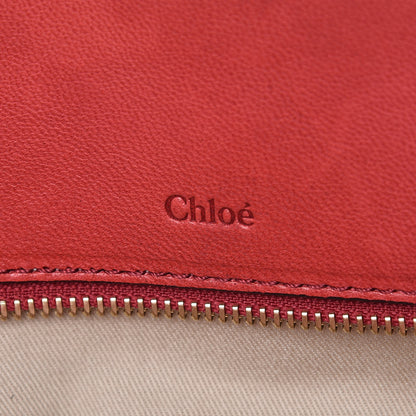 Chloe Lambskin Large Heloise Satchel Vermillion Red 6 of 20