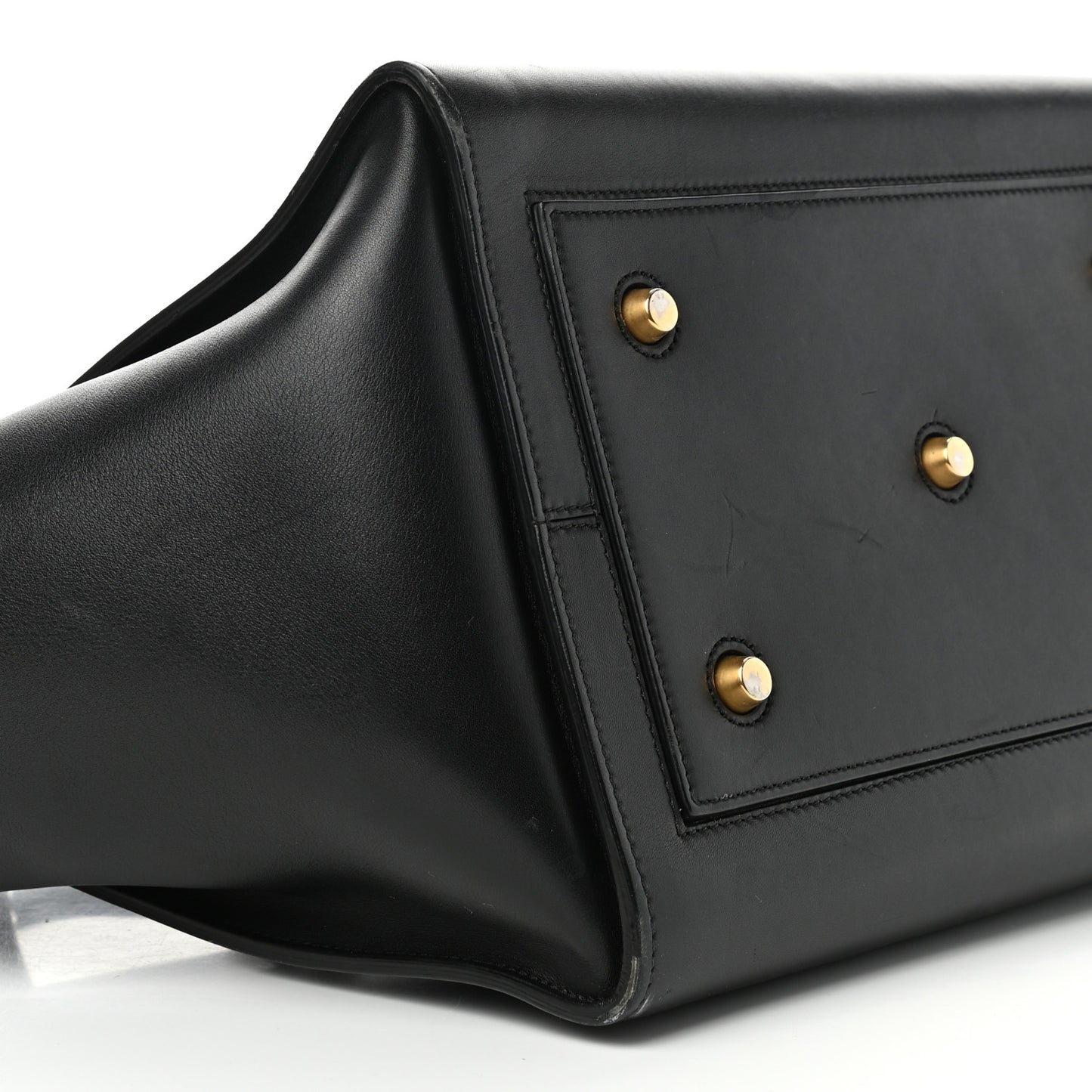 Smooth Calfskin Small Tie Knot Tote Black