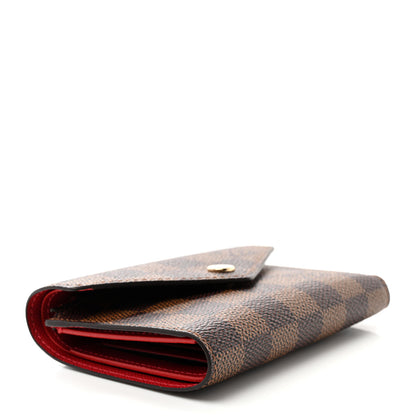 Louis Vuitton Damier Ebene Victorine Wallet Red 4 of 6