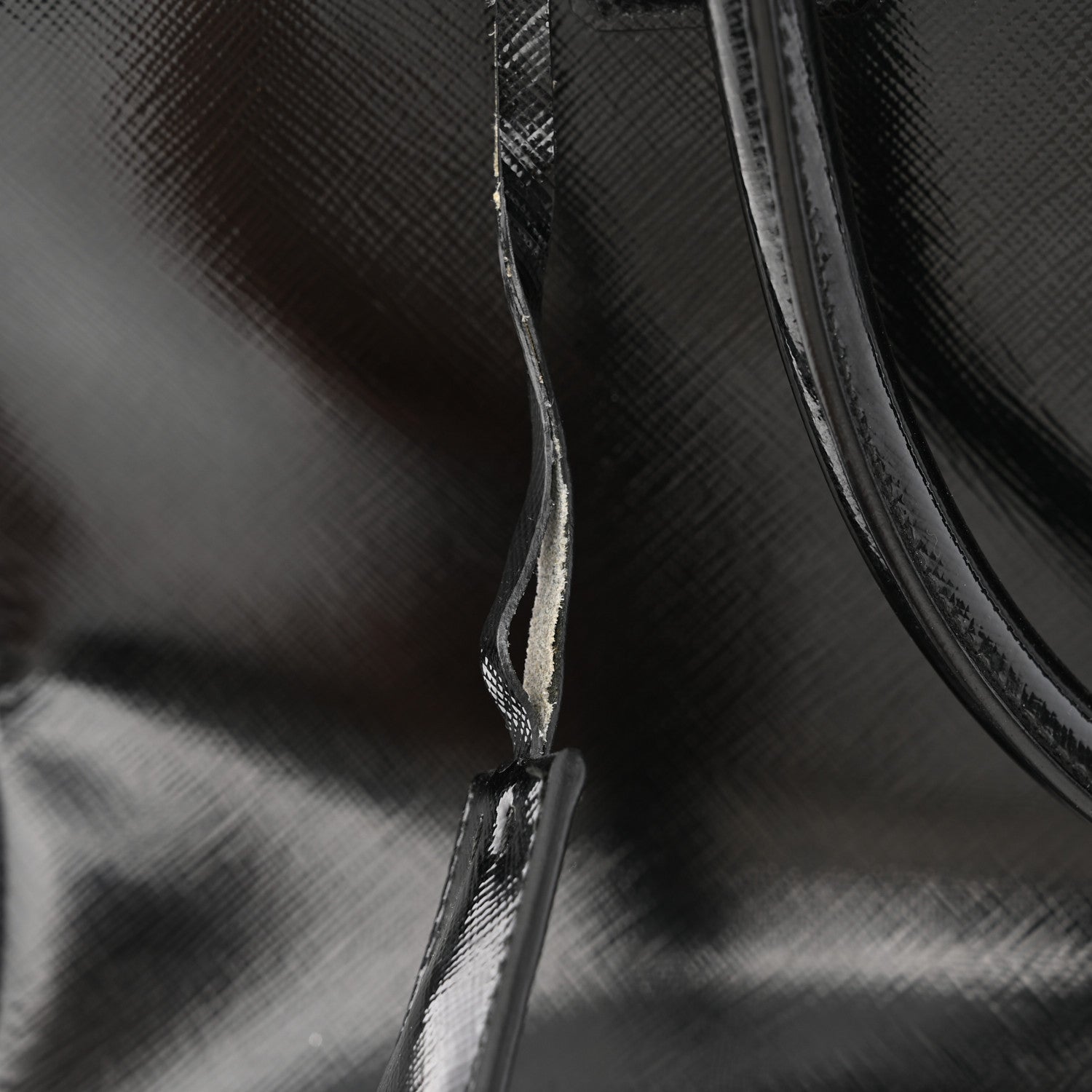 Prada Saffiano Vernice Medium Galleria Double Zip Tote Black 15 of 17