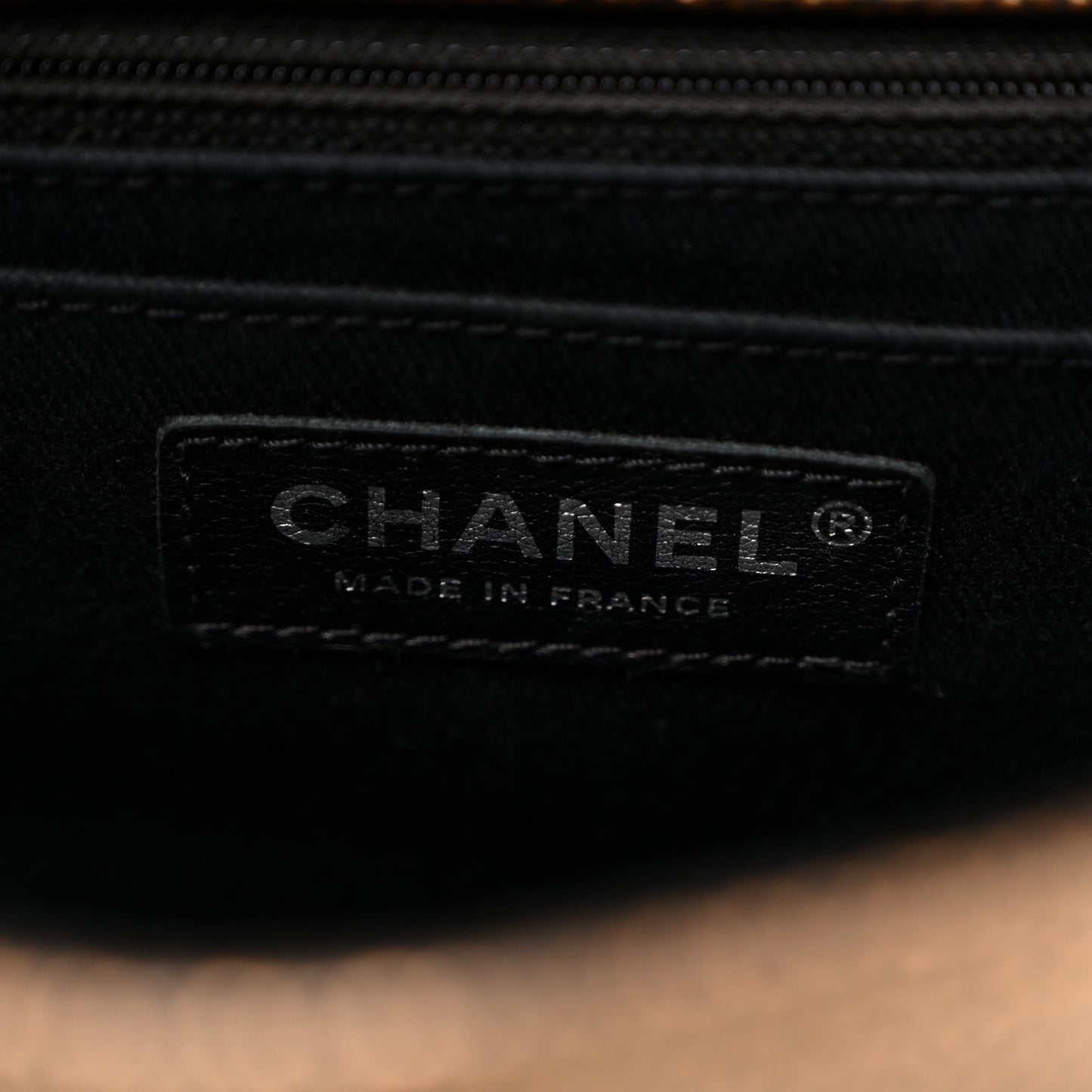 Metallic Caviar Medium Timeless CC Flap Bronze