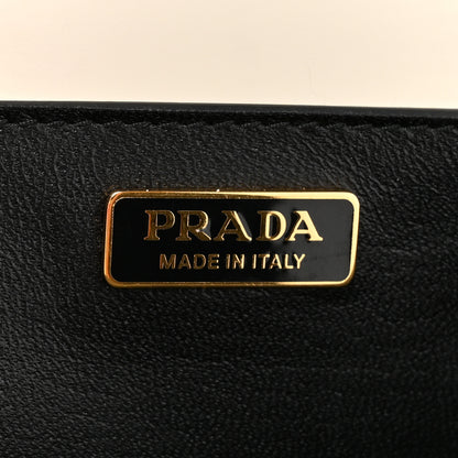 Prada City Calf Saffiano Cahier Bag Talco Black 6 of 9