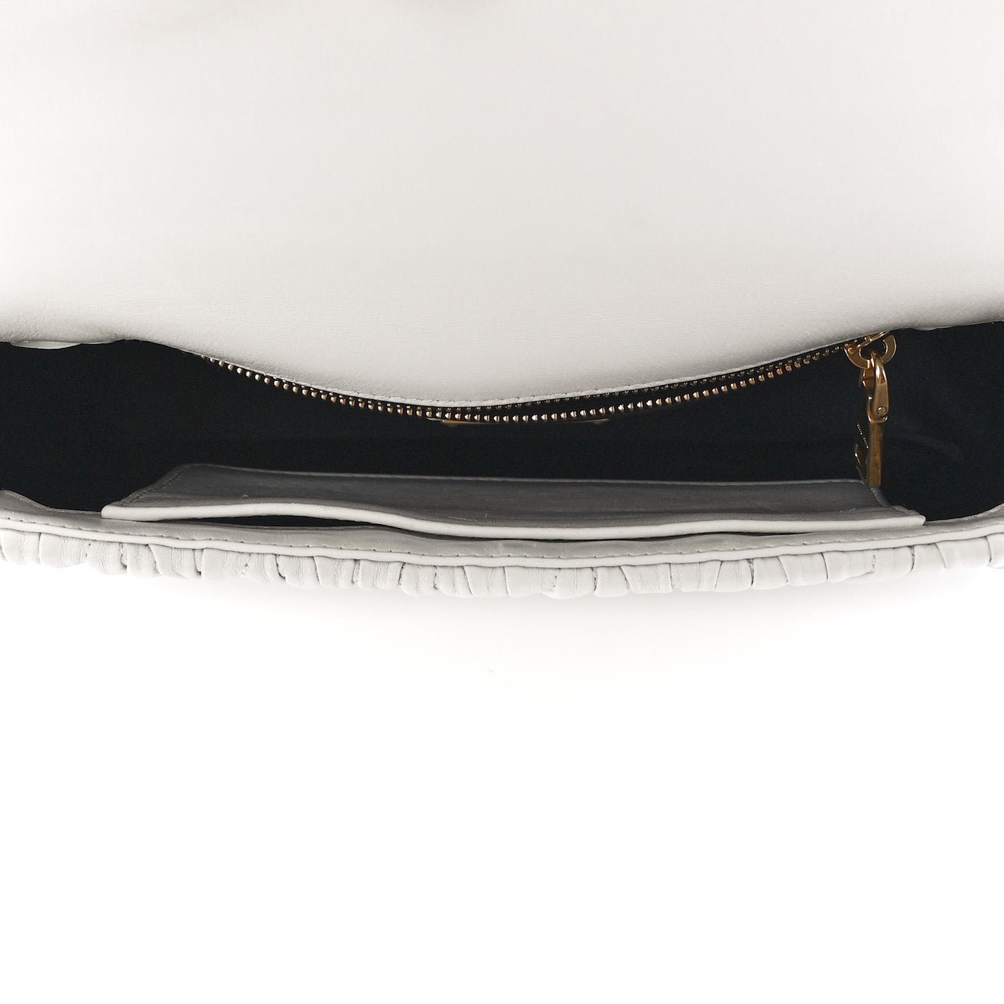 Nappa Matelasse Flap Shoulder Bag White