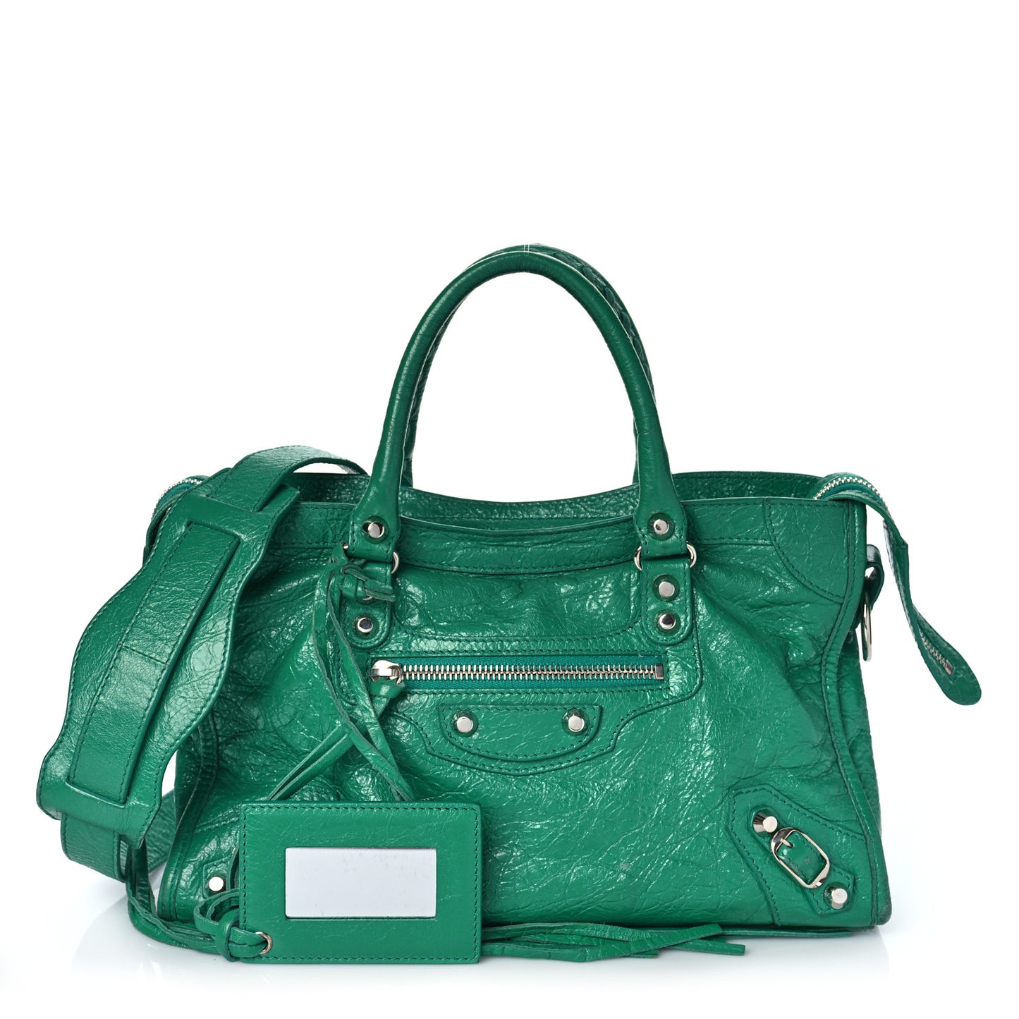 Agneau Classic Silver Hardware S City Magic Green
