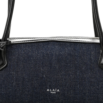 Alaia Denim Calfskin Medium Le Teckel Bag Bleu Denim 9 of 13