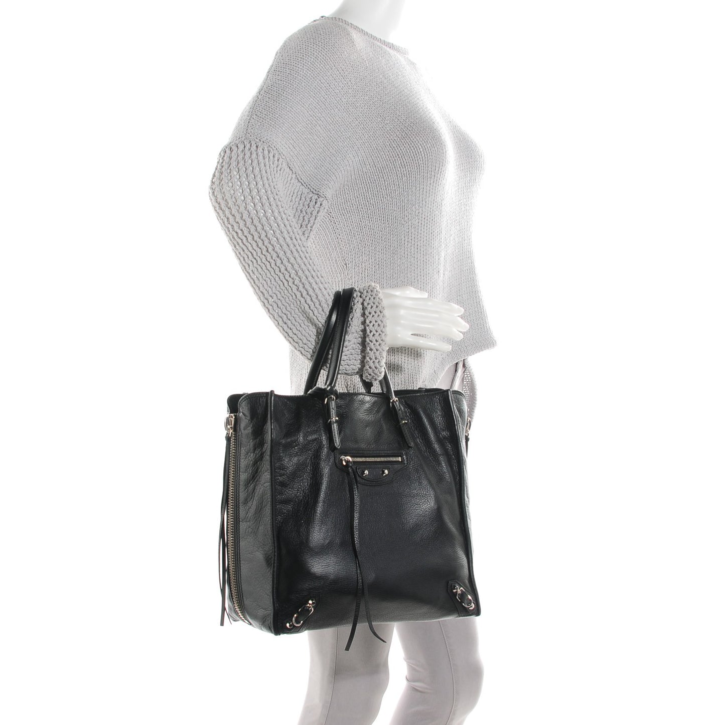 Veau Papier A5 Zip Around Tote Black