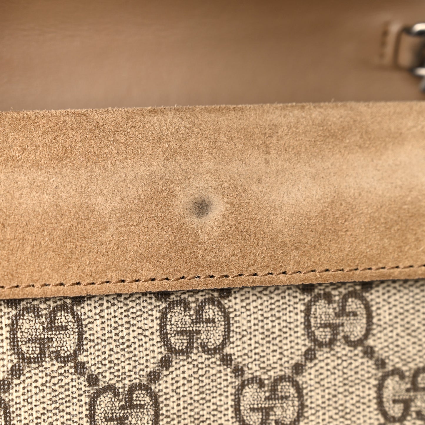GG Supreme Monogram Super Mini Dionysus Shoulder Bag Taupe