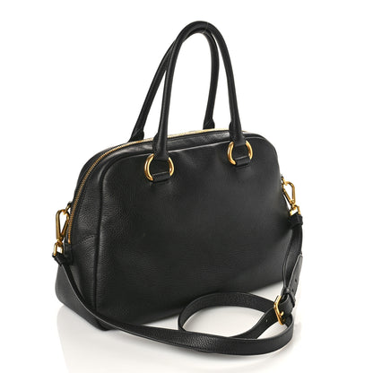 Prada Vitello Phenix Bauletto Black 3 of 8