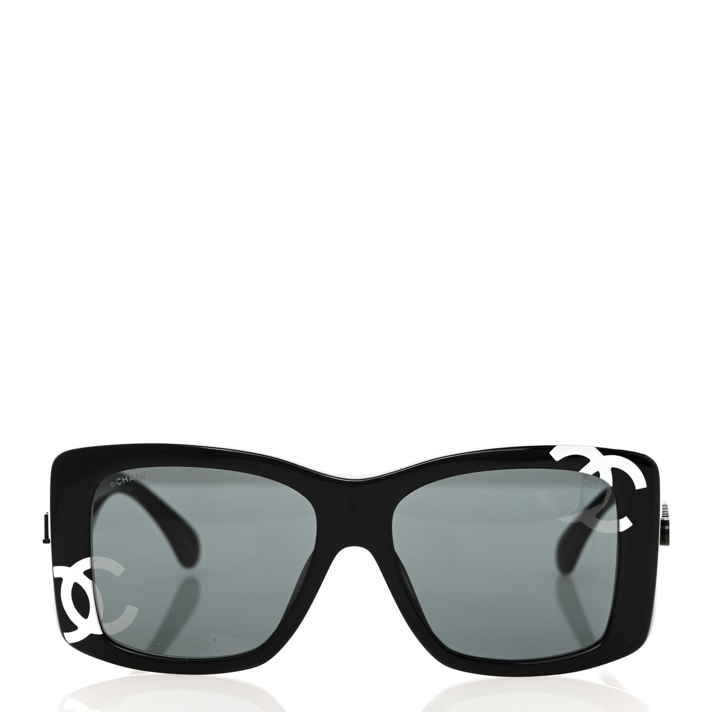 Acetate CC Logo Square Sunglasses 71472A Black