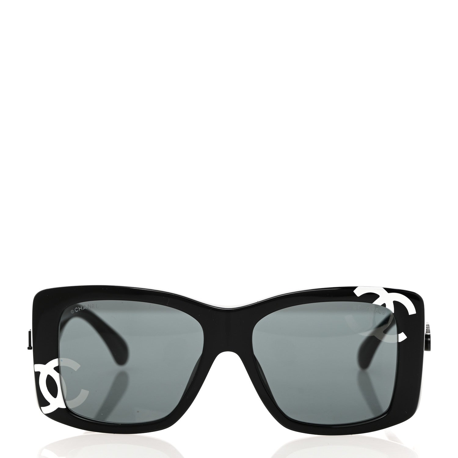 Chanel Acetate CC Logo Square Sunglasses 71472A Black 2 of 8