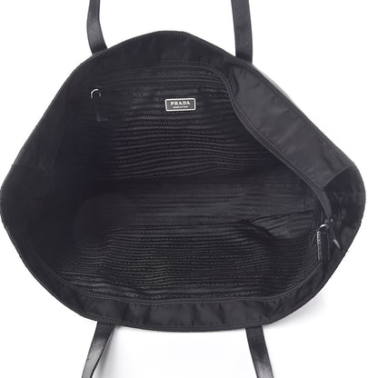 Prada Saffiano Tessuto Nylon Shopping Tote Black 5 of 15