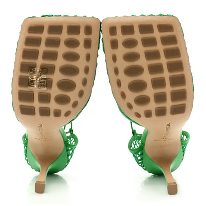 Bottega Veneta Mesh Nappa Stretch Ankle Tie 90mm Sandals 40 Grass 5 of 7
