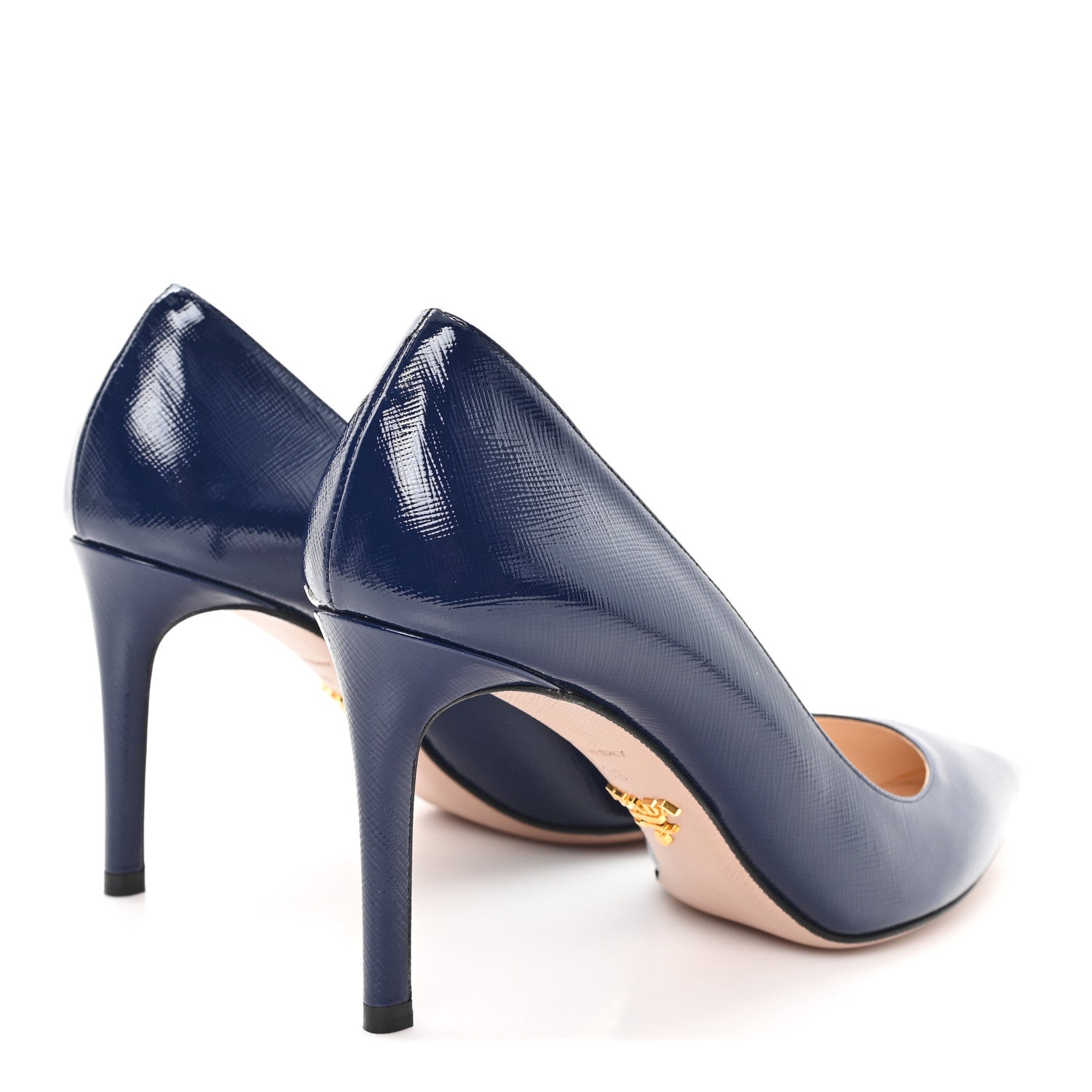 Prada Saffiano Vernice Pumps 38 Royal 5 of 9