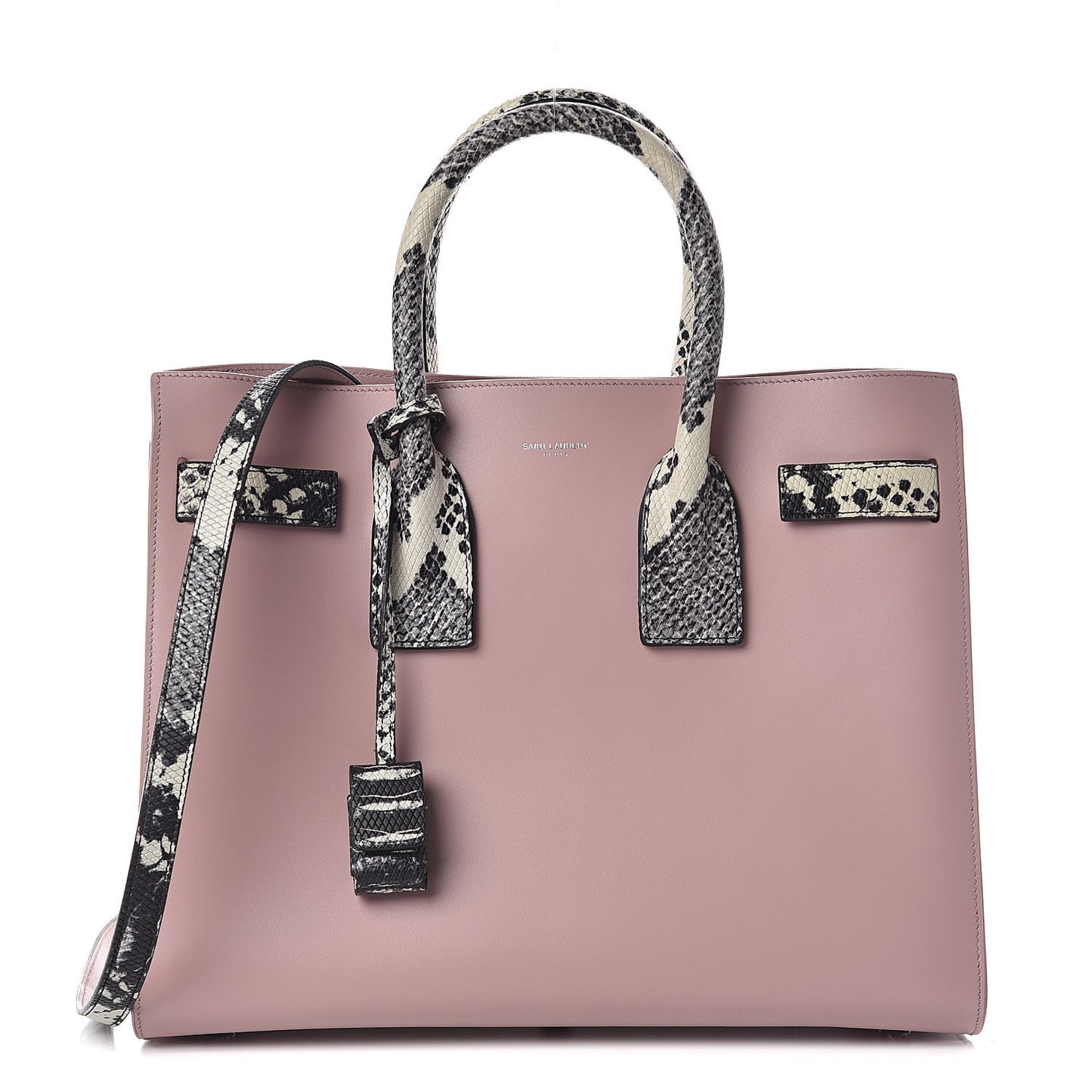 Calfskin Embossed Python Small Sac De Jour Powder Pink