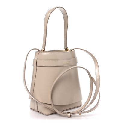 Givenchy Box Calfskin Shark Lock Bucket Bag Beige 3 of 9