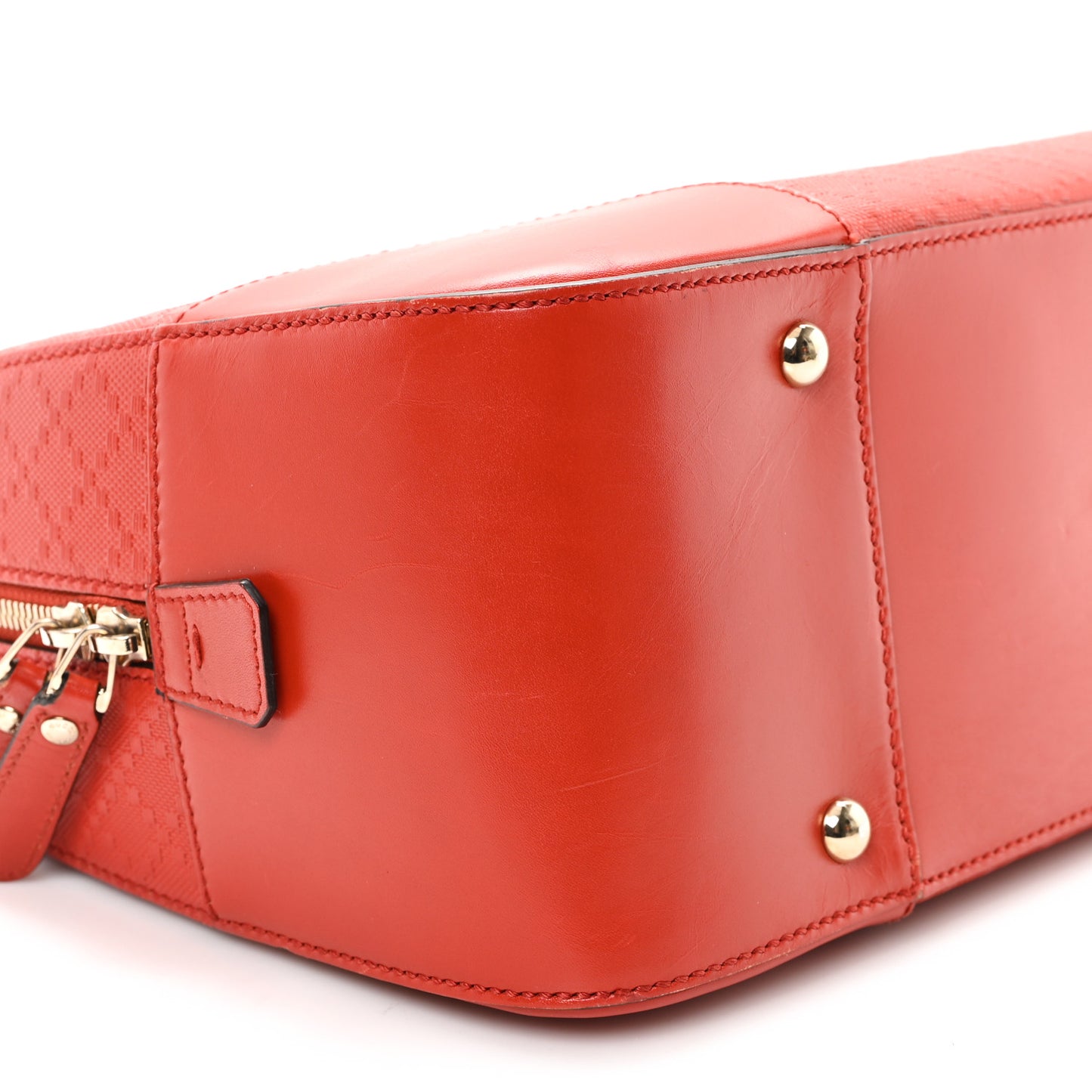 Bright Diamante Top Handle Bag Red